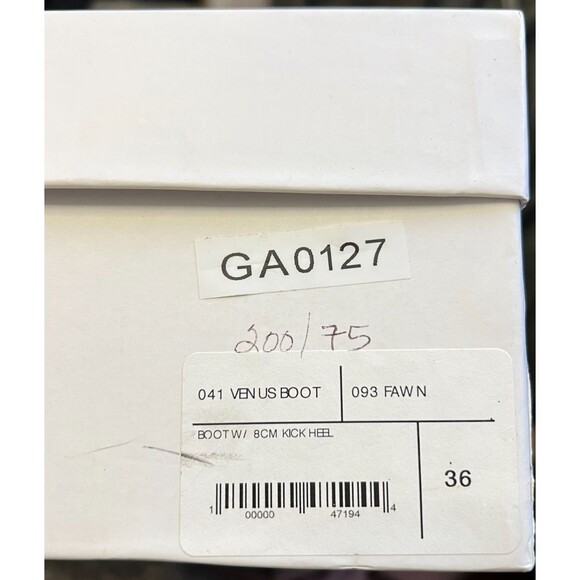 NIB Maryam Nassir Zadeh Venus Boots Leather Women's EU 36 Fawn Kick Heel ITALY - Picture 9 of 12